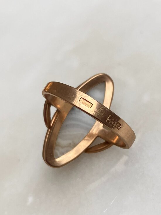 Agate Ring in 14k gold, size 8 - Picture 6 of 6